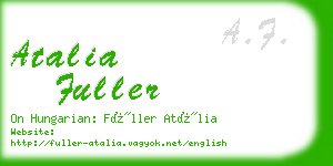 atalia fuller business card